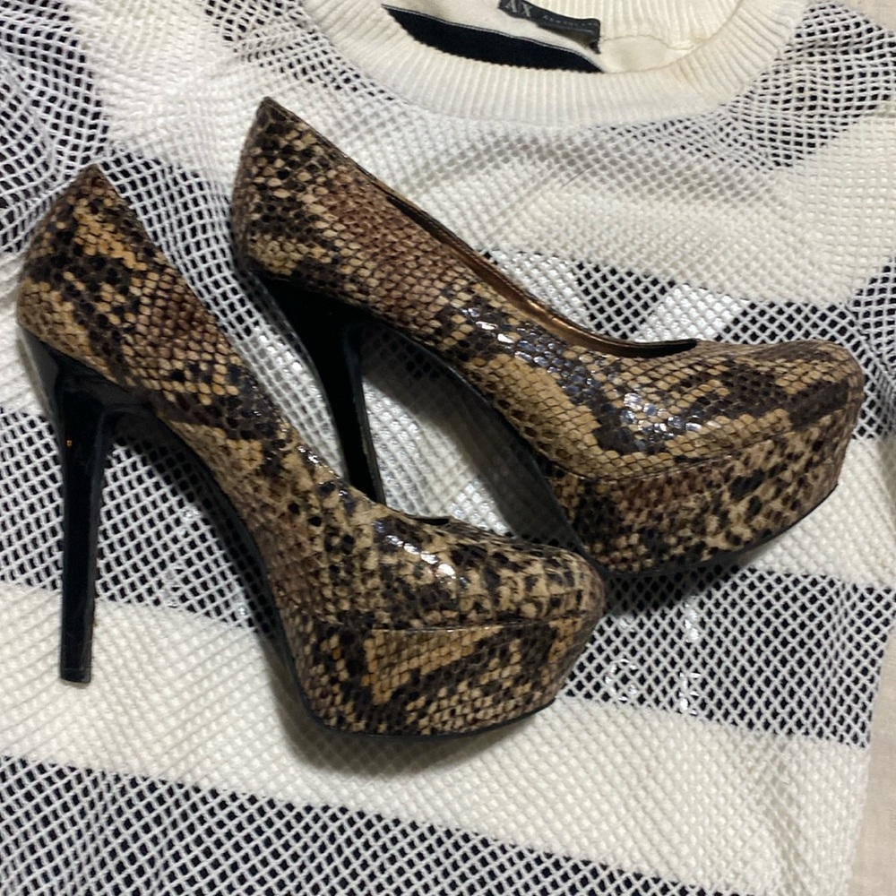 Carlos Platform Heels ‘Destiny’ Snakeskin